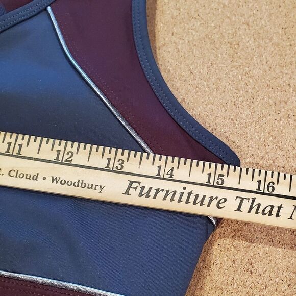 Gaiam Colorblock Metallic Piped Sports Bra Size M - Picture 5 of 5